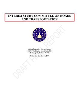 Interim Study Committee on Roads and Transportation