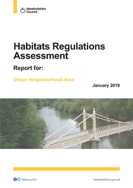 Dilwyn Habitats Regulations Assessment January 2019