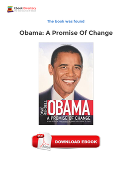 Ebook Free Obama: a Promise of Change