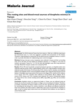 Malaria Journal Biomed Central