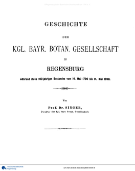 Kgl Bayr. Botan. Gesellschaft