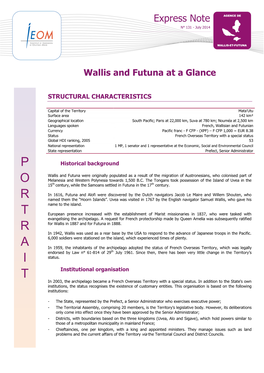 Wallis and Futuna at a Glance