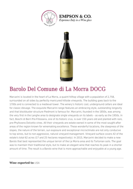 Barolo Del Comune Di La Morra DOCG