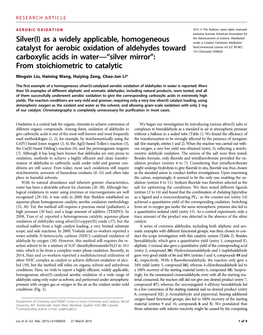 As a Widely Applicable, Homogeneous Catalyst for Aerobic