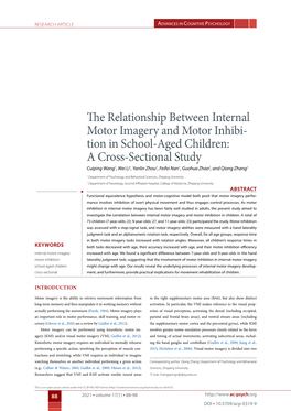 The Relationship Between Internal Motor Imagery and Motor Inhibi