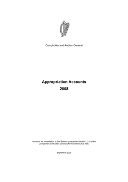 Appropriation Accounts 2008