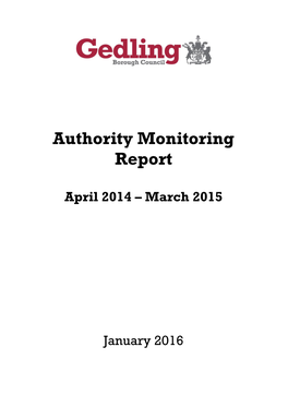 Authority Monitoring Report