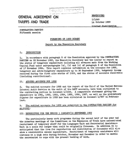 GENERAL AGREEMENT ONL/1069 TARIFFS and TRADE 16 October 1959 Limited Distribution CONTRACTING PARTIES Fifteenth Session