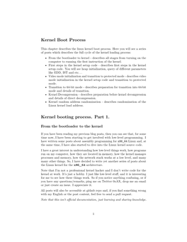 Kernel Boot Process Kernel Booting Process. Part 1