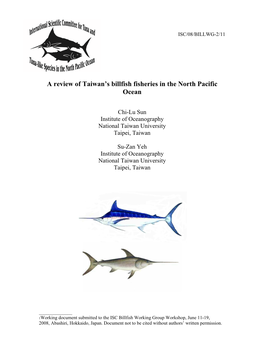 A Review of Taiwan's Billfish Fisheries in the North Pacific Ocean