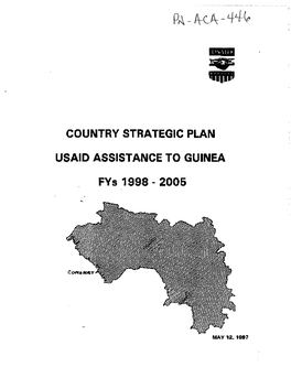 COUNTRY STRATEGIC PLAN Usald ASSISTANCE to GUINEA