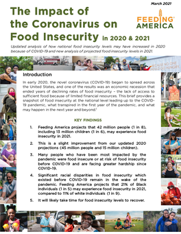 The Impact of the Coronavirus on Food Insecurity in 2020 & 2021