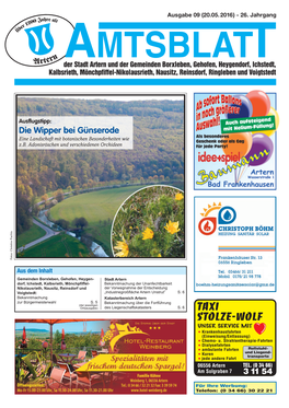 1 Amtsblatt Ausgabe 09 (20.05.2016)