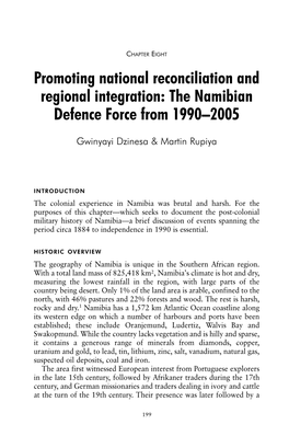 The Namibian Defence Force from 1990–2005