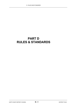 Part D Rules & Standards