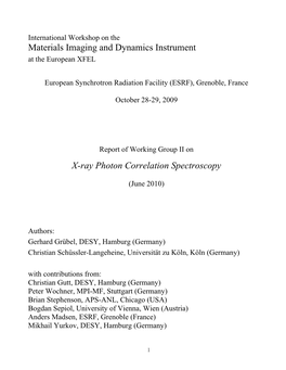 Materials Imaging and Dynamics Instrument X-Ray