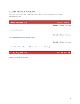 Conference Program