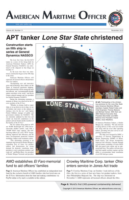 APT Tanker Lone Star State Christened