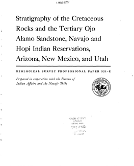 Stratigraphy of the Cretaceous Rocks and the Tertiary Ojo Alamo Sandstone, Navajo and Hopi Indian Reservations, Arizona, New Mexico, and Utah