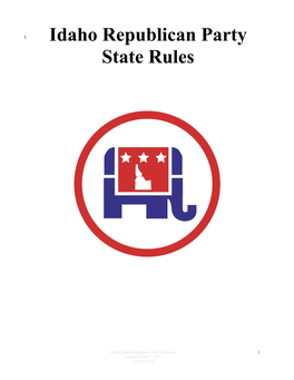 Idaho Republican Party State Rules