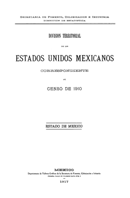 División Territorial De Los Estados Unidos Mexicanos México