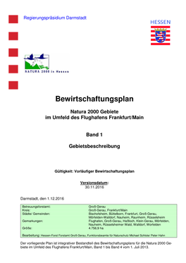 Bewirtschaftungsplan