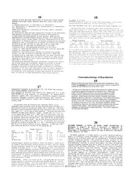 Neuroendocrinology of Reproduction 19 REGULATION of Gnrh RELEASE from Gnrh NEURONAL CELL LINES