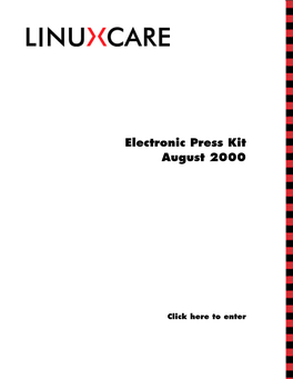 Electronic Press Kit August 2000