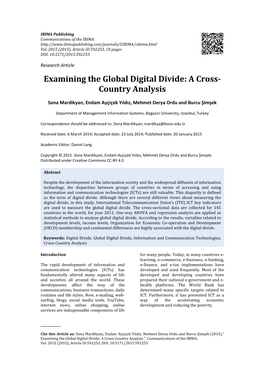 Examining the Global Digital Divide: a Cross- Country Analysis