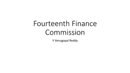 Fourteenth Finance Commission