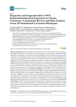 Diagnostic and Prognostic Role of WT1 Immunohistochemical