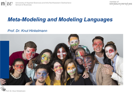 Meta-Modeling and Modeling Languages