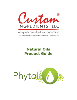 Natural Oils Product Guide