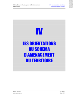 Les Orientations Du Schema D'amenagement Du Territoire