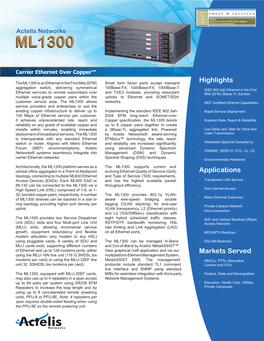 Actelis Networks® ML1300