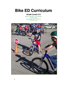 Bike ED Curriculum Contains Material for Six Class Periods