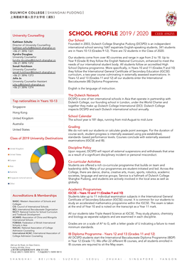 DCSPD School Profile 2019-2020