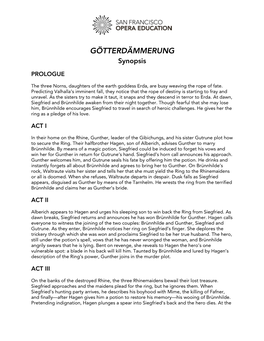 GÖTTERDÄMMERUNG Synopsis