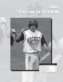 2004 Season in Review 2004 Season in Review