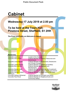 (Public Pack)Agenda Document for Cabinet, 17/07/2019 14:00