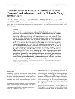 Genetic Variation and Evolution of Polaskia Chichipe