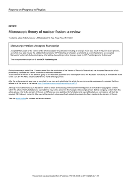 Microscopic Theory of Nuclear Fission: a Review