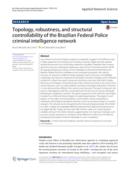 Topology, Robustness and Structural Controllability of the Brazilian