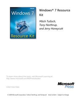 Windows® 7 Resource Kit