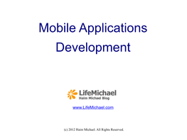 Mobile Applications Development