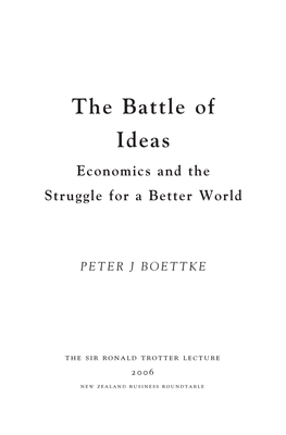 Battle of Ideas: Economics and the Struggle for a Better World 11