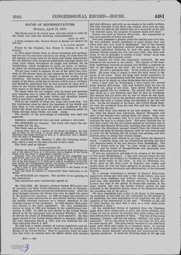 1910. Congressional Record-House. 4481