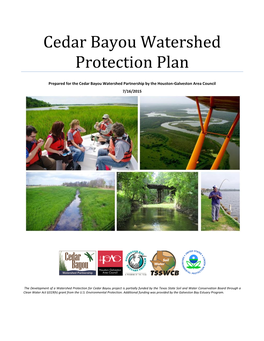 Cedar Bayou Watershed Protection Plan