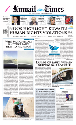 Ngos Highlight Kuwait's Human Rights Violations