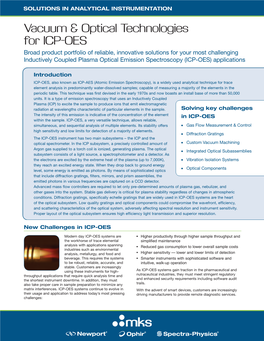 Market Brief: Vacuum & Optical Technologies for ICP-OES
